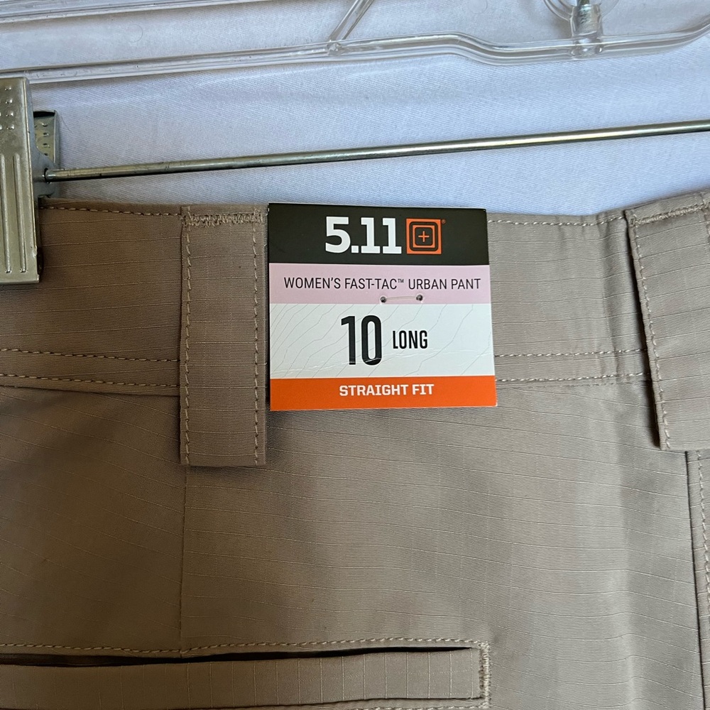 5.11 Tactical women’s fast-tac urban pant size 10 long in khaki NWT - Picture 10 of 11